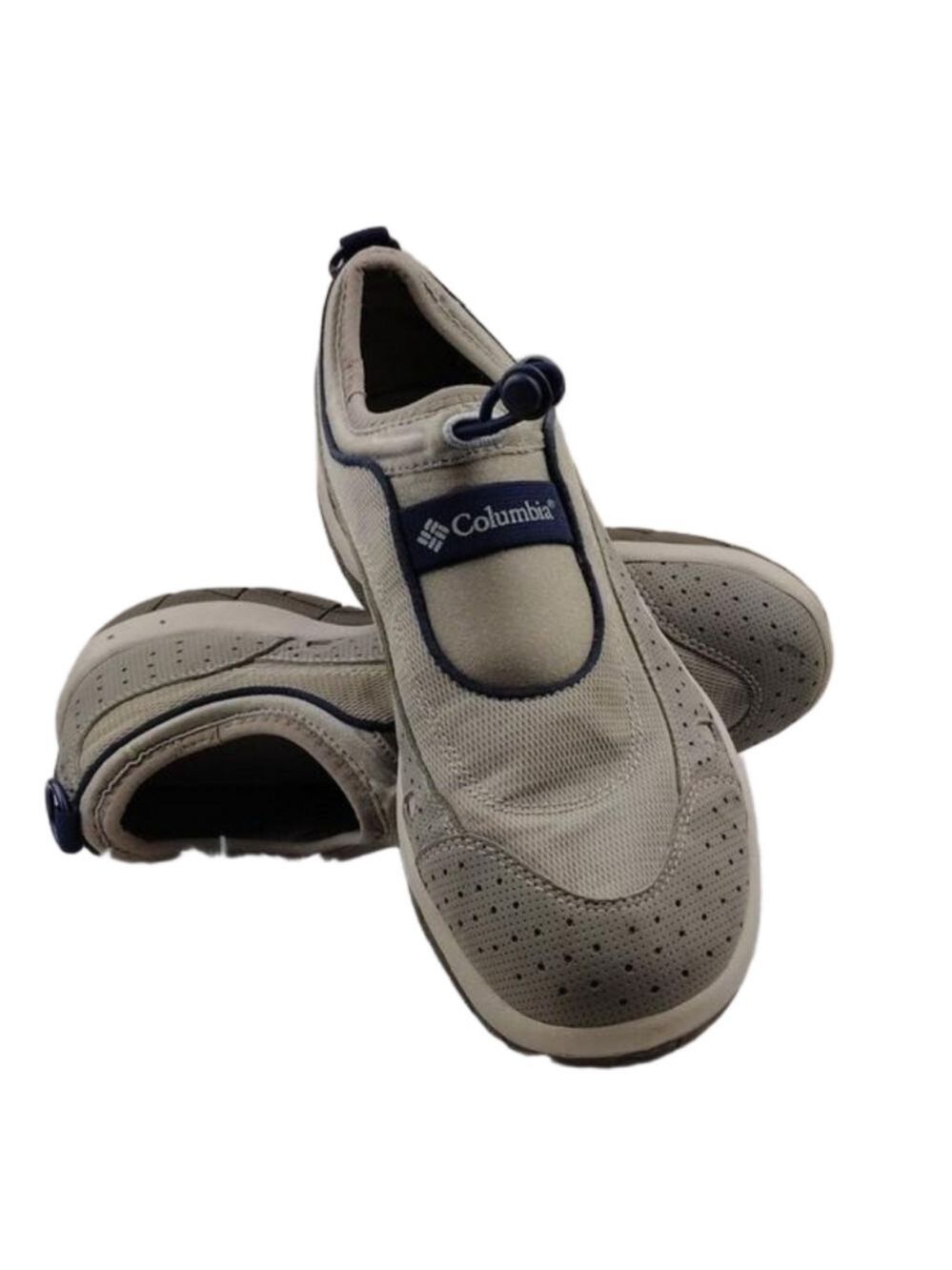 Columbia Watusi Grey Fabric Toggle Upper Round Toe Slip On Water Training Shoe